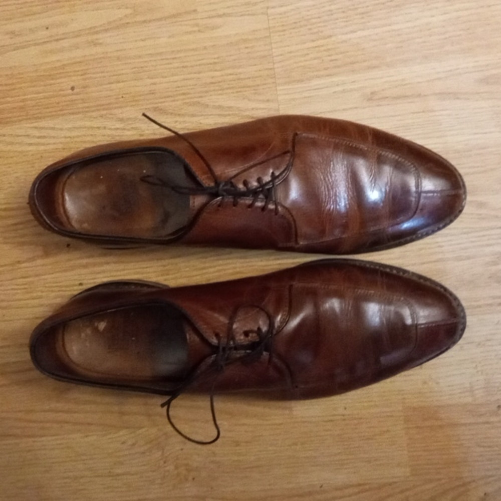 Allen Edmonds Delray Split-Toe Blucher Dress Shoes Size 11 Brown